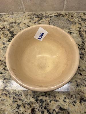 Blue striped stoneware bowl