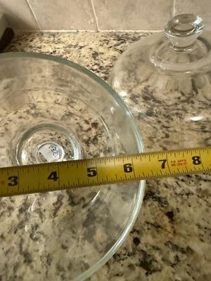 2 cheese domes-clear glass