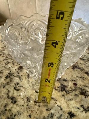 Cut glass candy dish