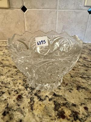 Cut glass candy dish