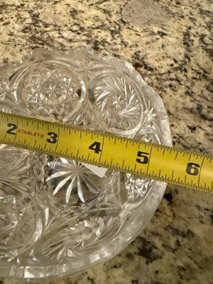 Cut glass candy dish