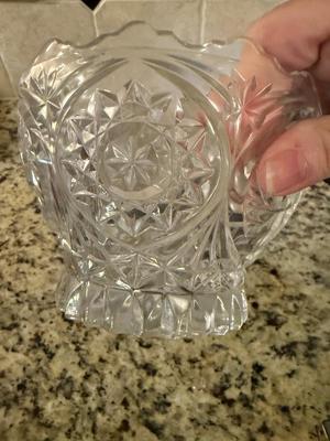 Cut glass candy dish
