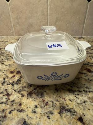 2 3/4 cup Corning Ware dish with lid