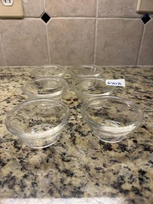 6 McKee glasbake ovenware bowls