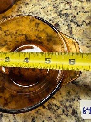 5- anchor hocking Amber glass 12 oz casserole dishes-one lid