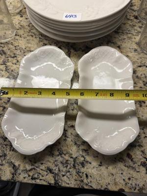6 Gibson dinner plates,6 glasses