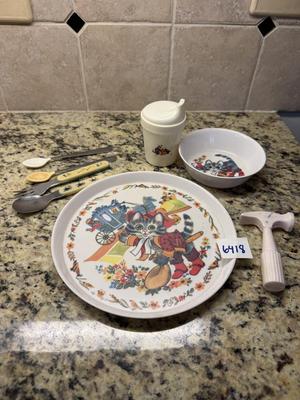 Kids plate,bowl,rattle, spoons