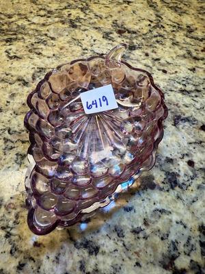 Purple grapes trinket dish