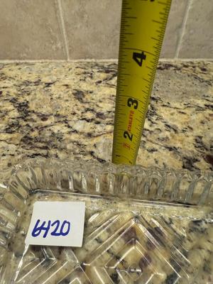 Oblong glass serving tray
