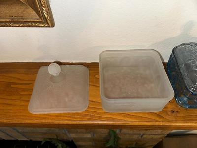 2 TIARA GLASS CANDY DISHES