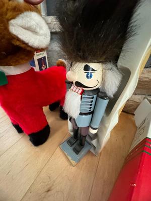 Vintage Musical Reindeer & Old World Nutcracker