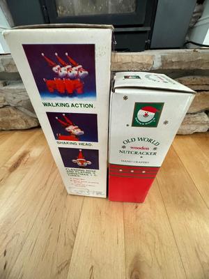 Vintage Musical Reindeer & Old World Nutcracker