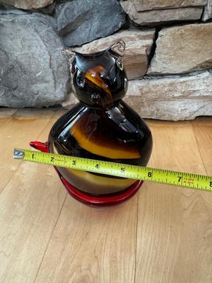 Hand Blown Glass - Cat Figurine - Unmarked