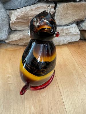 Hand Blown Glass - Cat Figurine - Unmarked