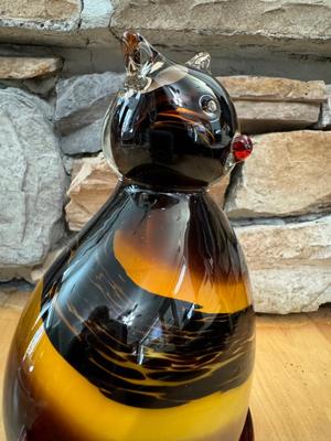 Hand Blown Glass - Cat Figurine - Unmarked