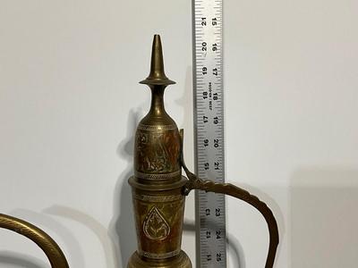 Vintage Brass Dallas Tea Pot, 21”
