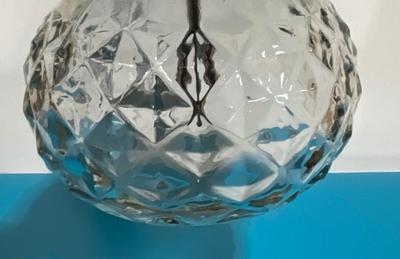 Clear Glass with gold tone top soap dispenser