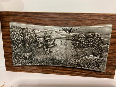 Be Thankful tin w/metal farm art