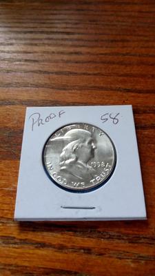 LOT 39 1958 PROOF HALF DOLLAR
