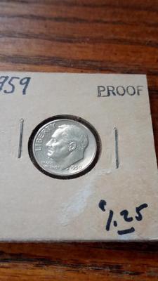 LOT 40 1959 PROOF DIME