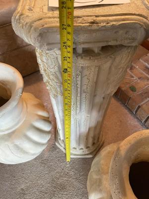 ONE PILLAR & TWO FLOOR VASES