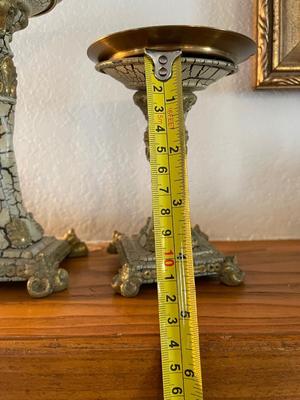THREE CANDLE HOLDERS