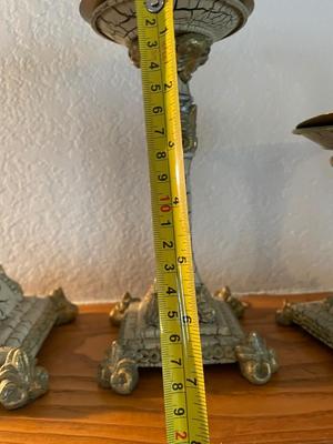 THREE CANDLE HOLDERS