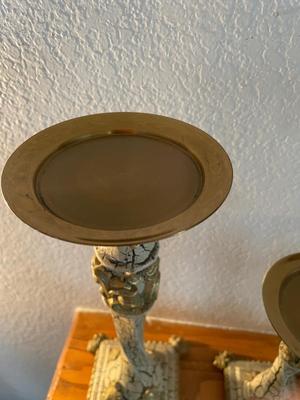 THREE CANDLE HOLDERS