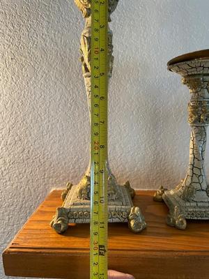THREE CANDLE HOLDERS