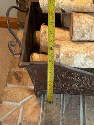 FIREWOOD STACK IN BRONZE COLORED HOLDER
