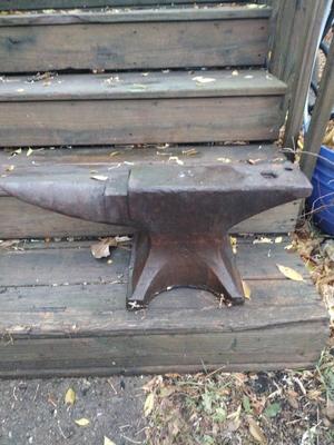 Sale Photo Thumbnail #67: 155lb anvil in good condition