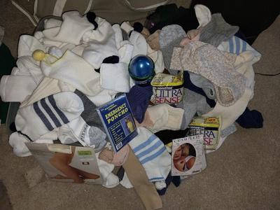 Gigantic Ladies Sock Pile and new Nylons