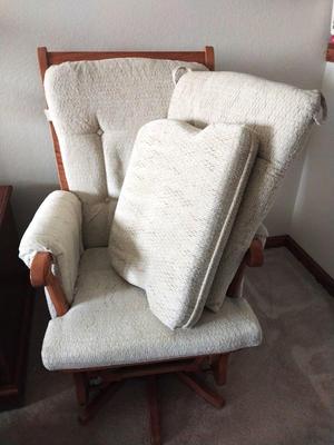 Glider & Ottoman with extra set cushions