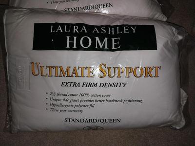Laura Ashley Two New Queen Bed Pillows