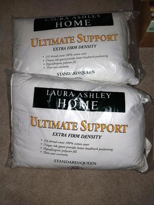 Laura Ashley Two New Queen Bed Pillows