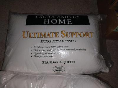 Laura Ashley Two New Queen Bed Pillows