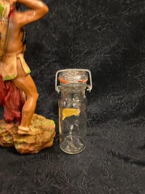 VINTAGE JAR AND NATIVE AMERICAN STATUE