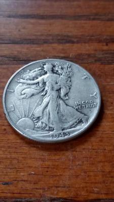 LOT 55 1943 SILVER HALF DOLLAR