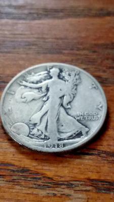 LOT 60 1918-D SILVER HALF DOLLAR