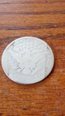 LOT 63 EARLY SILVER BARBER QUARTER