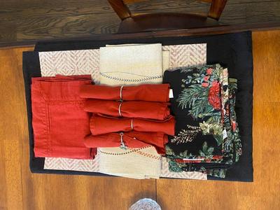 Lot of Table Cloths, Place Mats and Napkins