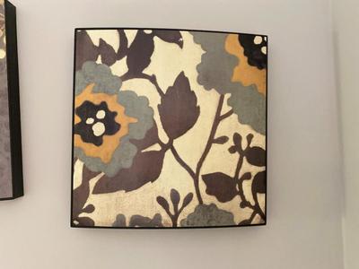 Set of 3 Flower Print Wall Art