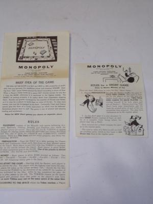 1950s vintage "Monopoly" game