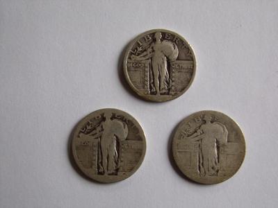 3 90% Silver Quarters