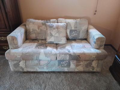 Small hide abed loveseat with Sealy Posture poise mattress