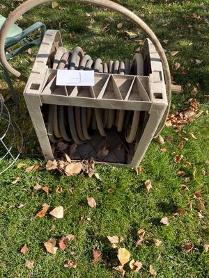 HOSE ON REEL PLUS GARDEN STOOL AND KNEELER