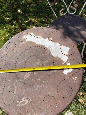 METAL CAFE TABLE AND CHAIR