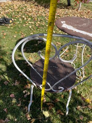 METAL CAFE TABLE AND CHAIR