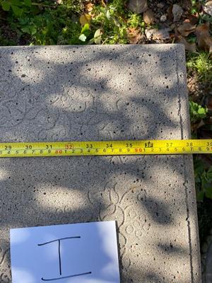 3 PIECE CONCRETE BENCH AND CONCRETE BASE