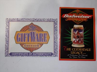 1998 Budweiser Holiday Stein